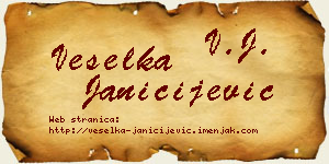 Veselka Janičijević vizit kartica